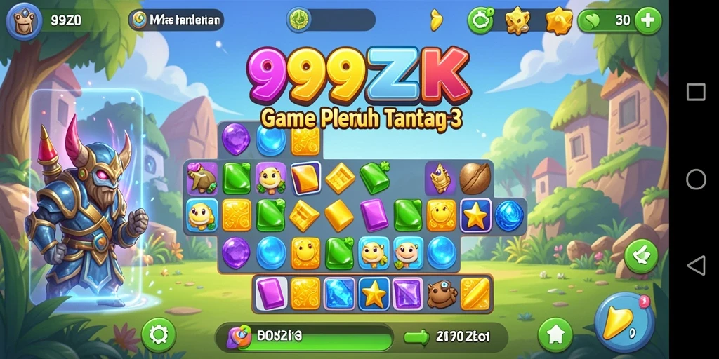 Gameplay seru dalam 999ZK yang menguji kemampuan mencocokkan.