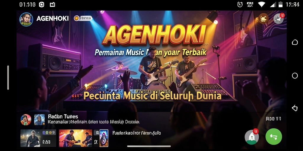 Tampilan gameplay seru AGENHOKI dengan berbagai pilihan lagu.