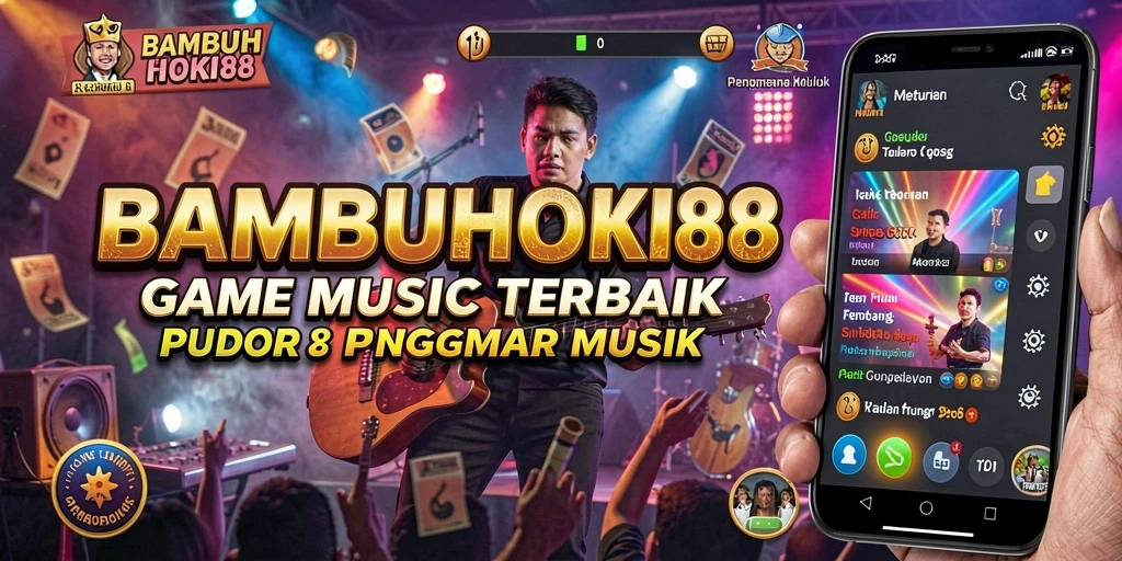 Screenshot gameplay BAMBUHOKI88 yang menampilkan aksi bermain musik.