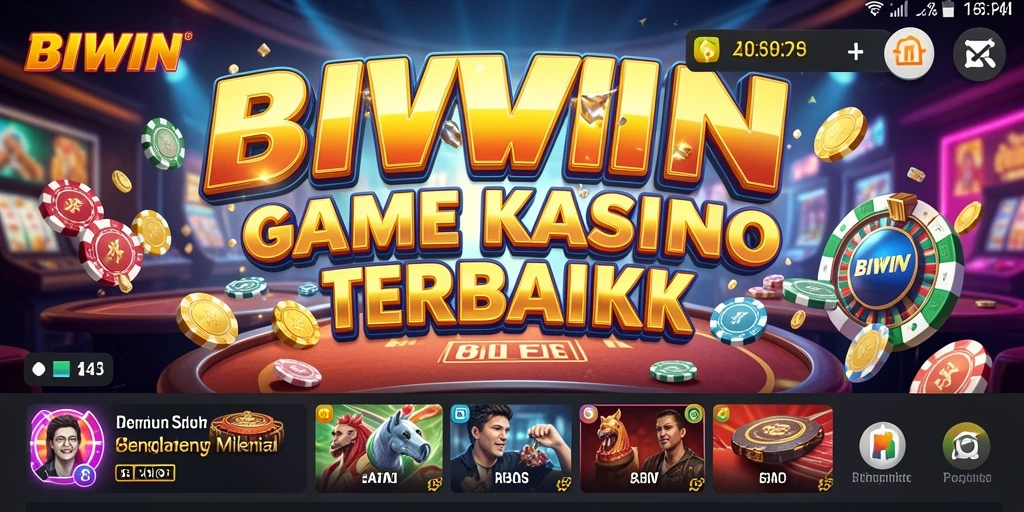 Tampilan gameplay kasino yang menegangkan di BIWIN.