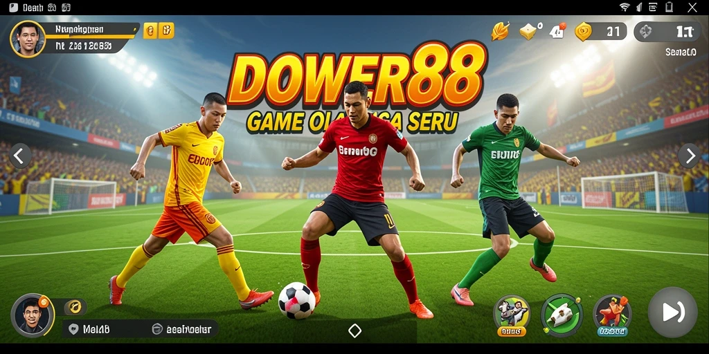 Tampilan gameplay DOWER88 dengan aksi olahraga yang dinamis.