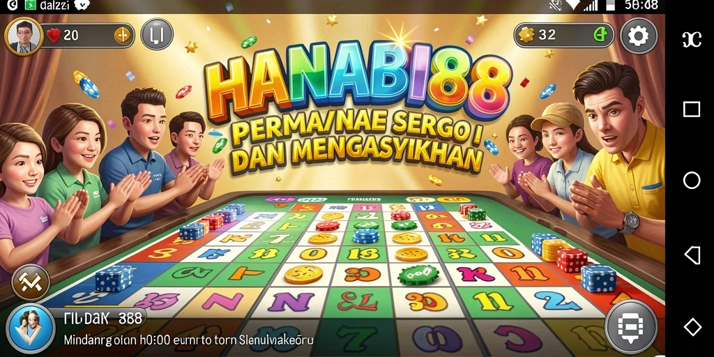 Screenshot utama HANABI88 menampilkan gameplay Bingo yang seru.
