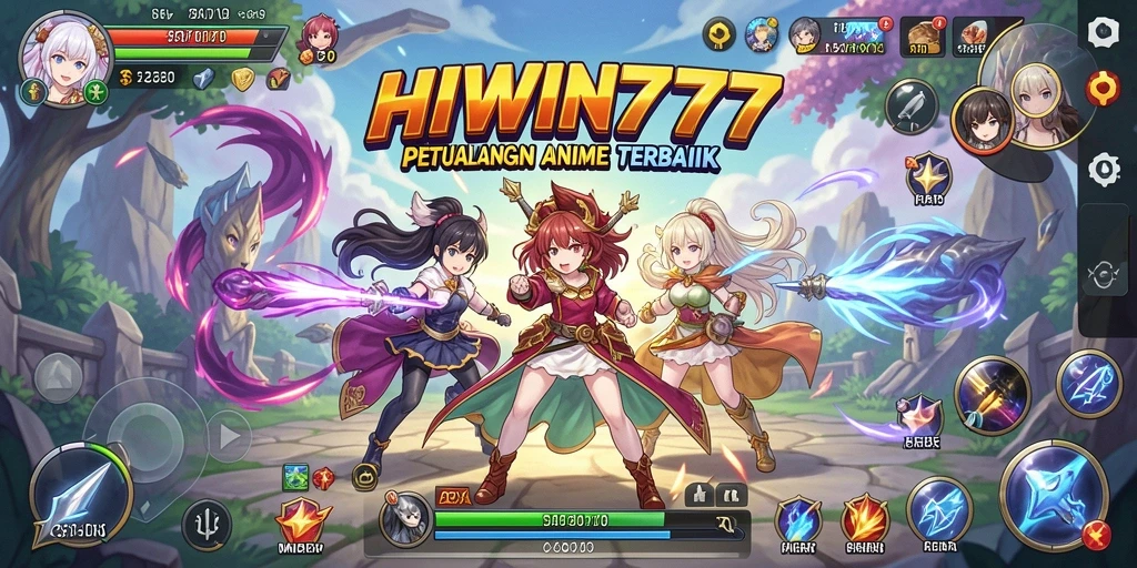 Tampilan gameplay menarik dari HIWIN777 dengan karakter Anime.