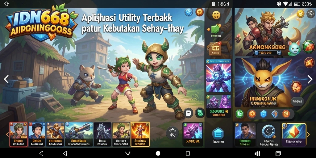 Tampilan antarmuka pengguna IDN668 yang simpel dan menarik.