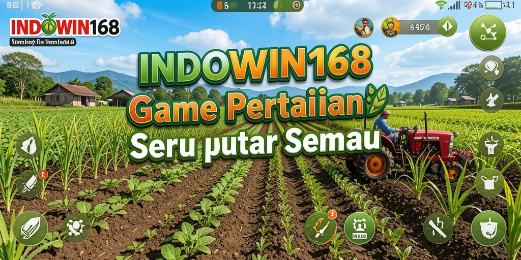 Tampilan screenshot gameplay INDOWIN168 yang menampilkan aktivitas bertani.