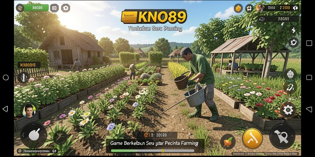 Gameplay seru dari KNO89 saat berkebun.