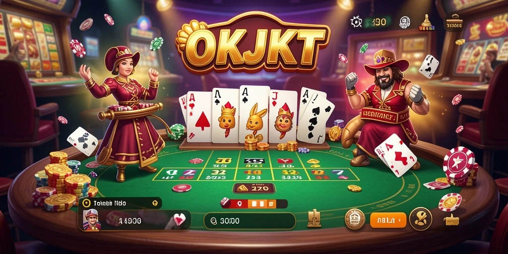 Tampilan gameplay seru di aplikasi Kasino OKJKT.