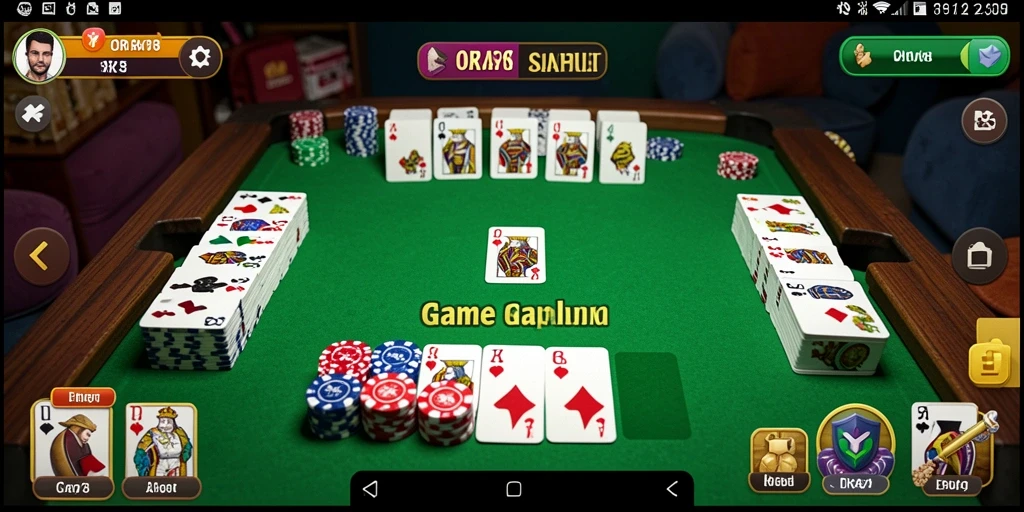 Screenshot gameplay seru dari ORA78 memperlihatkan suasana permainan Gaple.