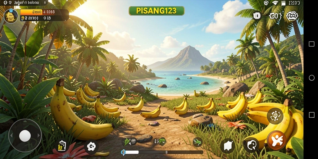 Tampilan gameplay menarik PISANG123 di dunia Open World.