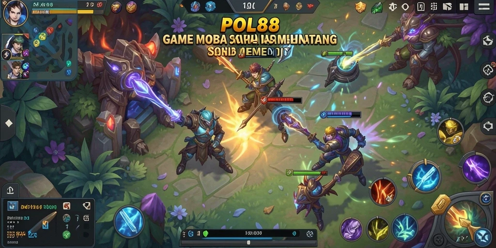 Screenshot gameplay POL88 yang menunjukkan pertarungan tim yang intens.