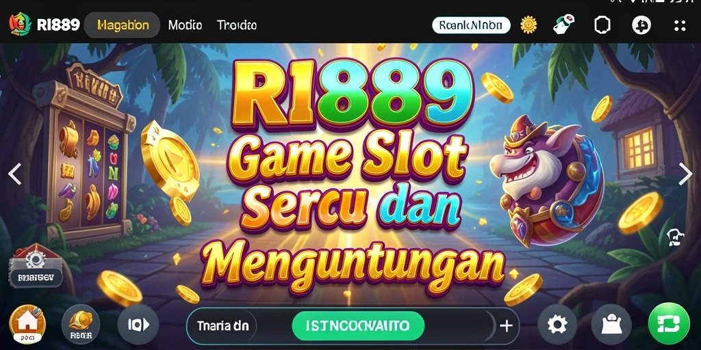 Screenshot gameplay RI889 menunjukkan keseruan permainan Slot yang menggembirakan.