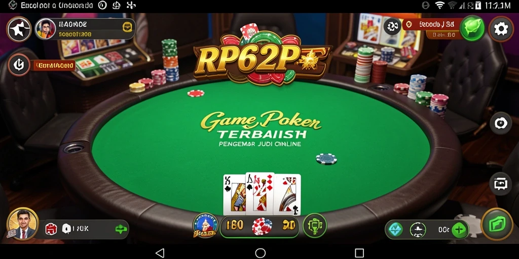 Tampilan gameplay Poker di RP62RP menunjukkan serunya bermain.