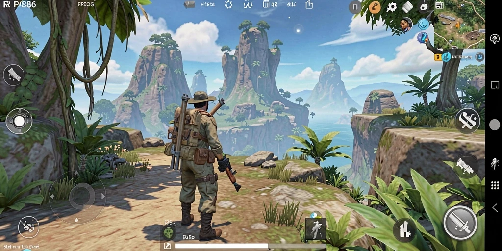 Tampilan gameplay <strong>RP886</strong> yang menakjubkan di dunia terbuka.