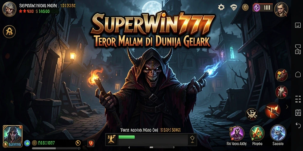 Tampilan gameplay SUPERWIN777 dengan suasana horor yang mencekam.