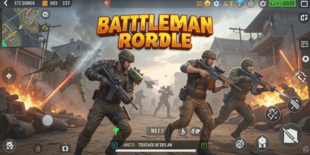 Gameplay menegangkan dan seru dalam W67 Battle Royale.