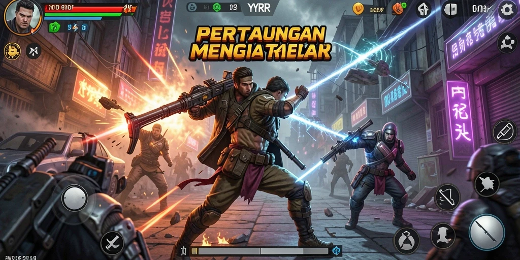Gameplay seru dalam permainan Fighting yang mendebarkan.